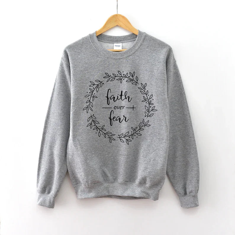 BC Faith Sweatshirt Shirt Christian Religious Women , Shirt Religious Apparel Shirt 100%Cotton O Neck Female Clothing Drop shipping