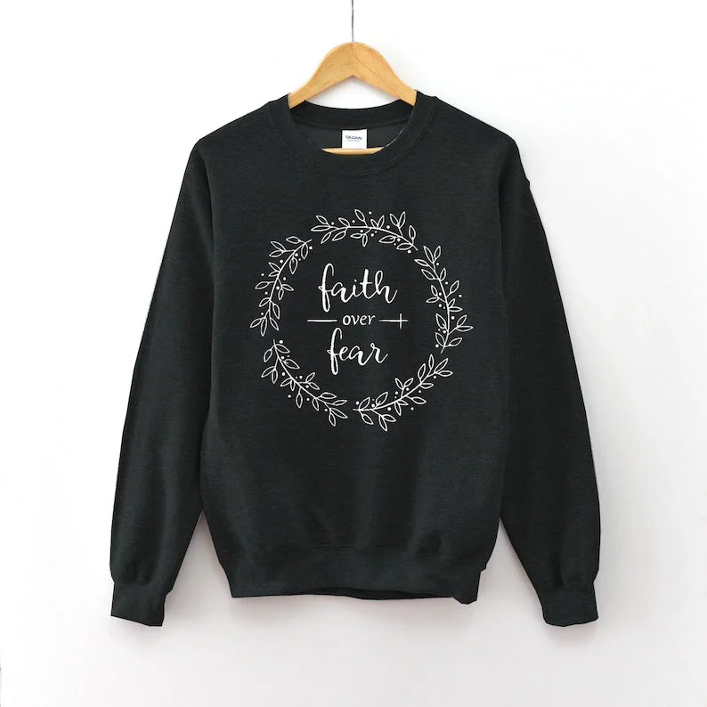 BC Faith Sweatshirt Shirt Christian Religious Women , Shirt Religious Apparel Shirt 100%Cotton O Neck Female Clothing Drop shipping