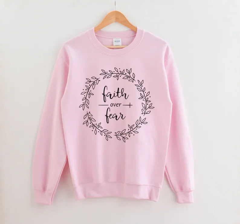 BC Faith Sweatshirt Shirt Christian Religious Women , Shirt Religious Apparel Shirt 100%Cotton O Neck Female Clothing Drop shipping